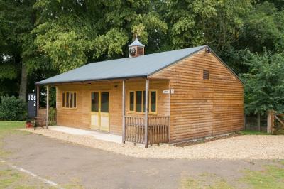 Pic 11. 9.0m x 6.0m Cricket Pavilion with 2 layer torch-on felt and clock tower
